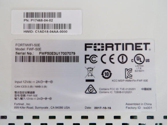 Fortinet FWF-50E