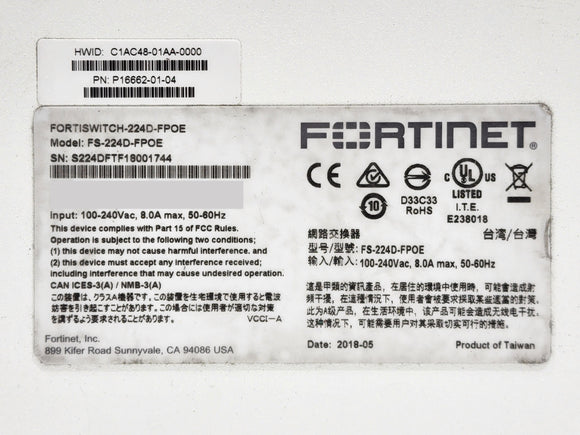 Fortinet FS-224D-FPOE