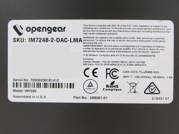 Opengear IM7248-2-DAC-LMA
