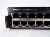 Dell / EMC N3248TE-ON OS10: 48x RJ45 10/100/1000Mb auto-sensing ports, 4x 10G SFP+ ports, 2x 100G QSFP28