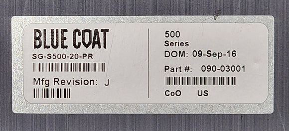 Blue Coat SG-S500-20-PR