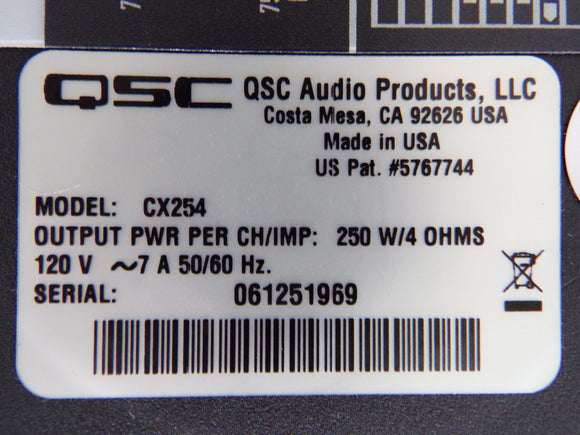 QSC Systems CX254