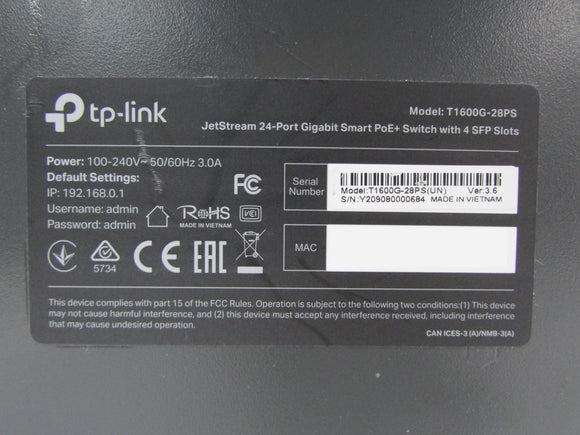 TP-Link T1600G-28PS