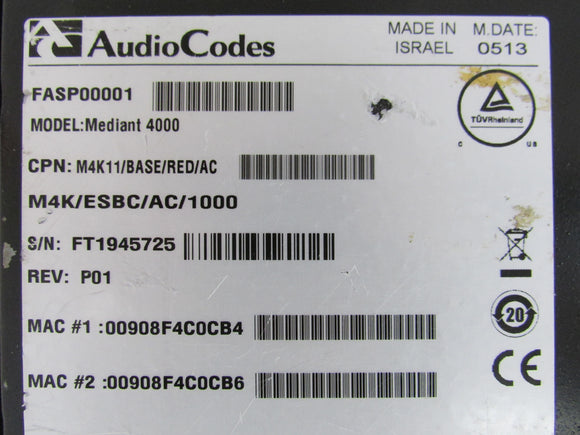 AudioCodes MEDIANT 4000