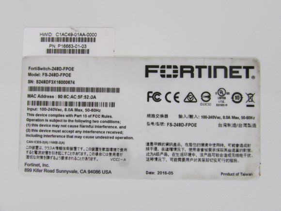 Fortinet FS-248D-FPOE