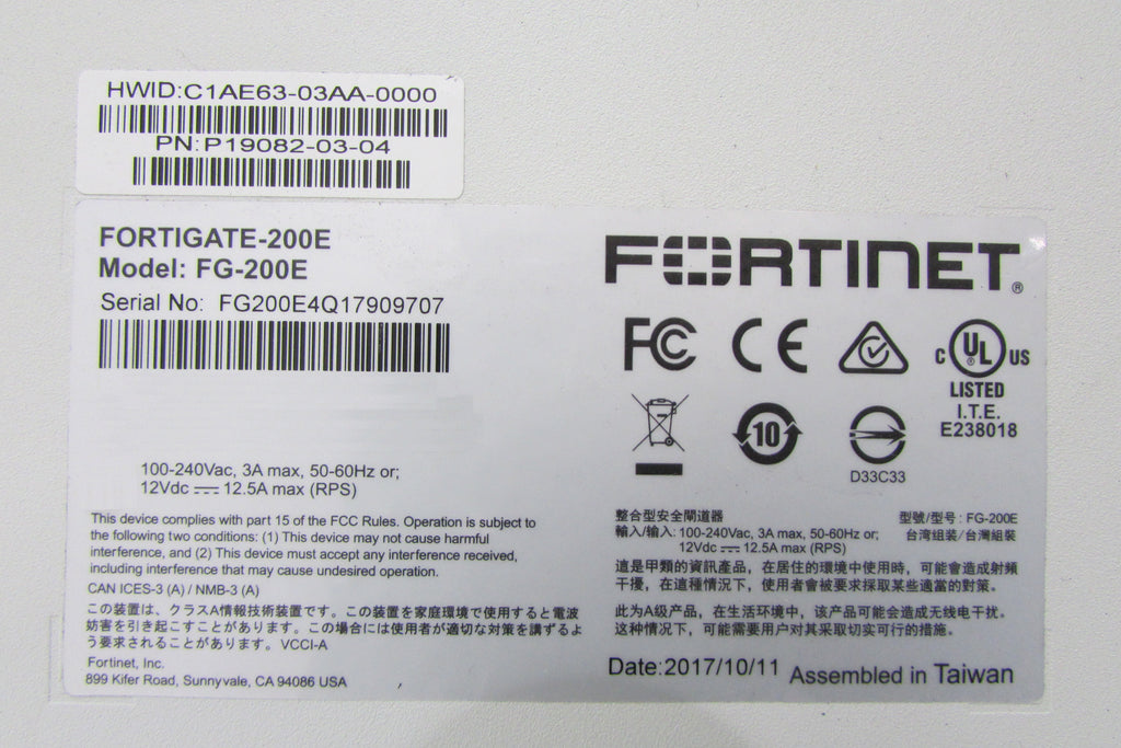 Fortinet FG-200E – NW Remarketing Inc