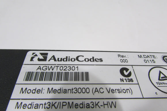 AudioCodes Mediant 3000 Config 1
