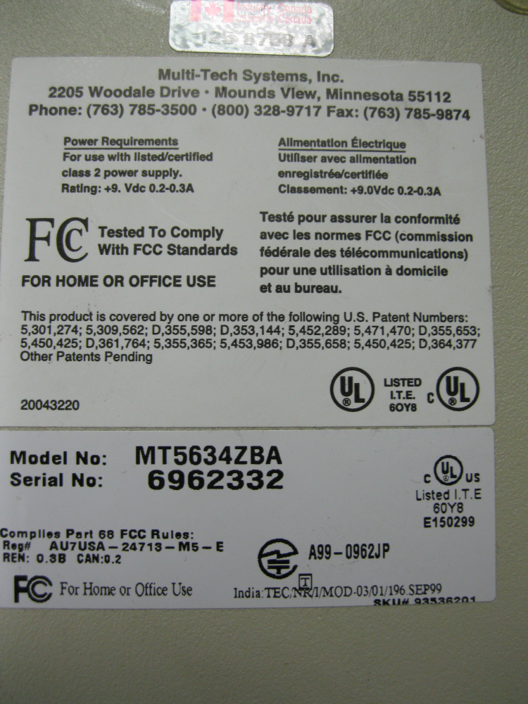 Multitech MT5634ZBA – NW Remarketing Inc