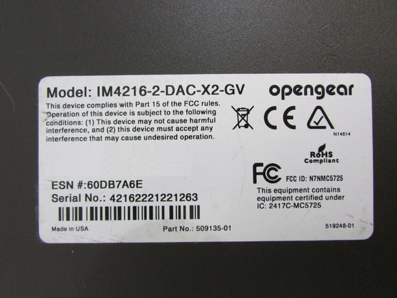 Opengear IM4216-2-DAC-X2-GV