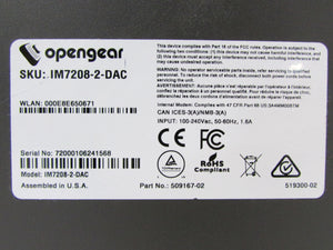 Opengear IM7208-2-DAC