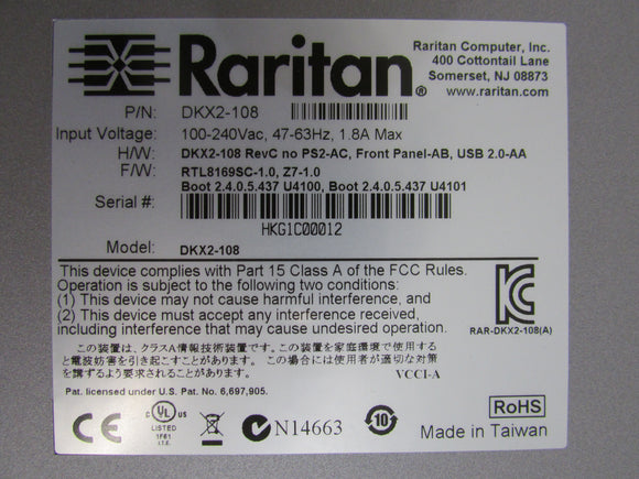 Raritan DKX2-108